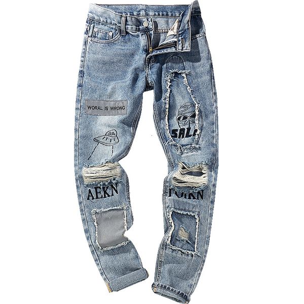 men's jeans thin trendy brand men's loose ripped summer jeans pants korean trousers all-match pencil rxdv, Blue
men's jeans thin trendy brand men's loose ripped summer jeans pants korean trousers all-match pencil rxdv, Blue