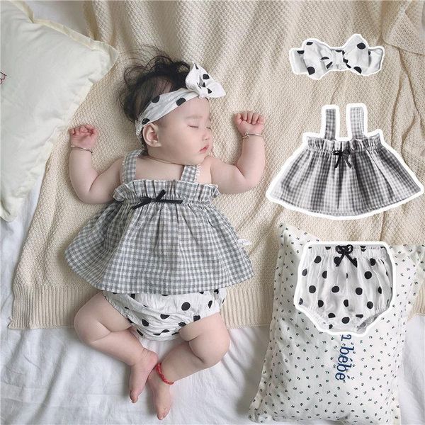 rompers 2021 summer ins baby plaid sleeveless sling + bread pants hair band three-piece suit girl clothes, Blue
rompers 2021 summer ins baby plaid sleeveless sling + bread pants hair band three-piece suit girl clothes, Blue