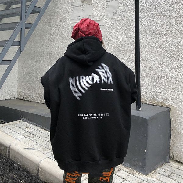 men women hoodies autumn and winter high street hip-hop rapper print oversize loose plus velvet cotton hooded pullover sweaters, Black
men women hoodies autumn and winter high street hip-hop rapper print oversize loose plus velvet cotton hooded pullover sweaters, Black