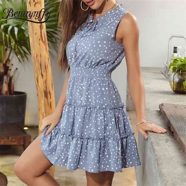 tie neck frill trim dot summer dresses ruffle sundress women casual slim high waist sleeveless swing mini dress 210510, Black;gray
tie neck frill trim dot summer dresses ruffle sundress women casual slim high waist sleeveless swing mini dress 210510, Black;gray