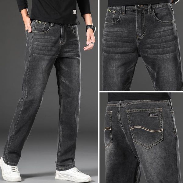 men's jeans plus size 42 44 46 brand fashion classic black grey straight denim pants male business casual elasticity trousers, Blue
men's jeans plus size 42 44 46 brand fashion classic black grey straight denim pants male business casual elasticity trousers, Blue