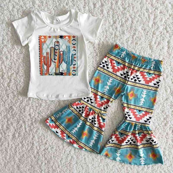 arrival spring summer kids fashion bells clothing set girls cactus printed with short sleeve and pants suit, White
arrival spring summer kids fashion bells clothing set girls cactus printed with short sleeve and pants suit, White