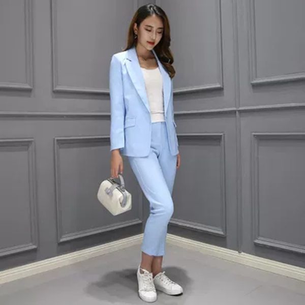 2 piece set women suit the new career female autumn long - sleeved small jacket trousers casual ol 210331, White
2 piece set women suit the new career female autumn long - sleeved small jacket trousers casual ol 210331, White