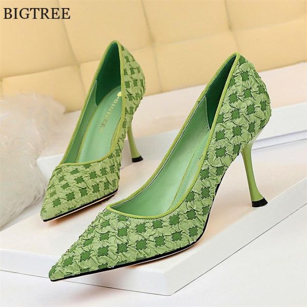 dress shoes fresh green cotton plaid women shallow female thin heels pumps pointed toe pedicure office lady spring autumn, Black
dress shoes fresh green cotton plaid women shallow female thin heels pumps pointed toe pedicure office lady spring autumn, Black