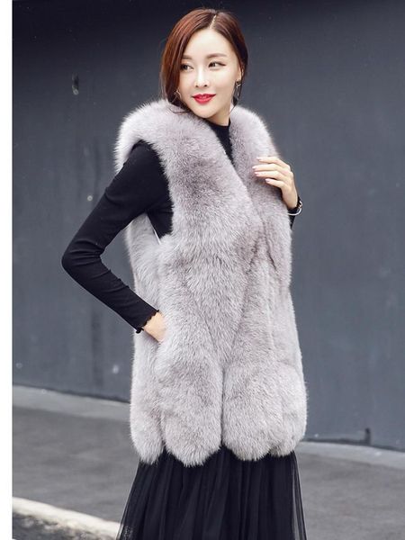 women's fur & faux genuine vest real coat luxury plus size wholesale retail oem, Black
women's fur & faux genuine vest real coat luxury plus size wholesale retail oem, Black