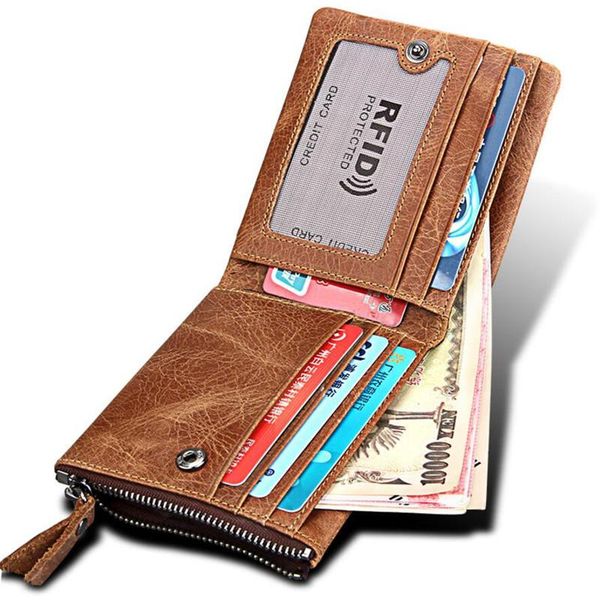 wallets 100% genuine leather men small short crazy horse coin zipper mini male purses anti-theft brush card holder, Red;black
wallets 100% genuine leather men small short crazy horse coin zipper mini male purses anti-theft brush card holder, Red;black