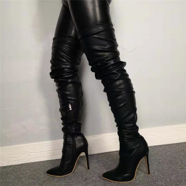 boots female on the knee flexible stiletto boots heel pointed toe-to-toe beautiful black party shoes woman plus me size 5-15 iikv
boots female on the knee flexible stiletto boots heel pointed toe-to-toe beautiful black party shoes woman plus me size 5-15 iikv
