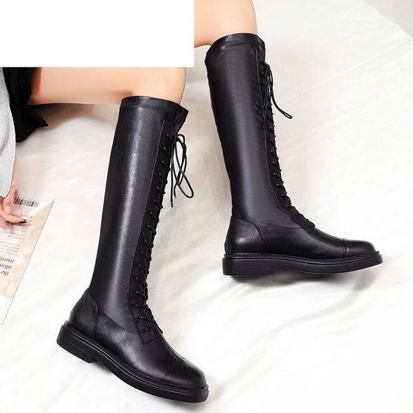 boots knee high black genuine leather cow soft mid calf lace up platform autumn winter warm plush inside comfortable sexy
boots knee high black genuine leather cow soft mid calf lace up platform autumn winter warm plush inside comfortable sexy