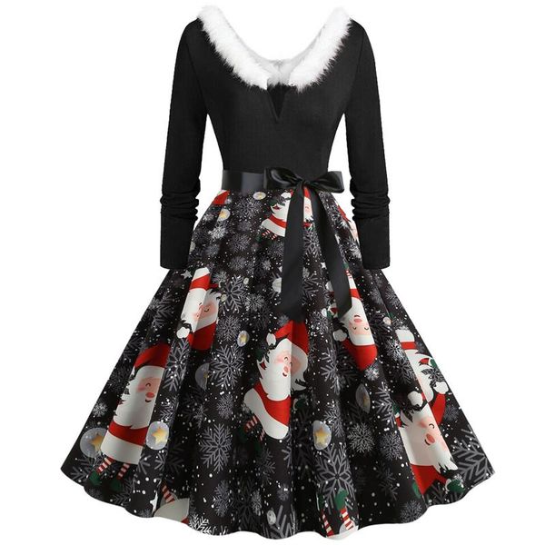 women's hoodies & sweatshirts christmas dress women vintage printed big swing dresses winter 50s 60s fur collar long sleeve female xmas, Black
women's hoodies & sweatshirts christmas dress women vintage printed big swing dresses winter 50s 60s fur collar long sleeve female xmas, Black