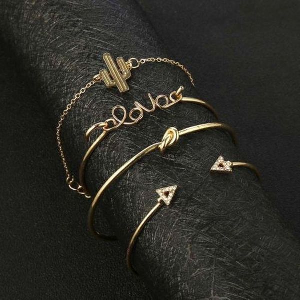 charm bracelets 4pc/set european and american jewelry metal color ultra-fine simple style daily wear four-piece bracelet, Golden;silver
charm bracelets 4pc/set european and american jewelry metal color ultra-fine simple style daily wear four-piece bracelet, Golden;silver