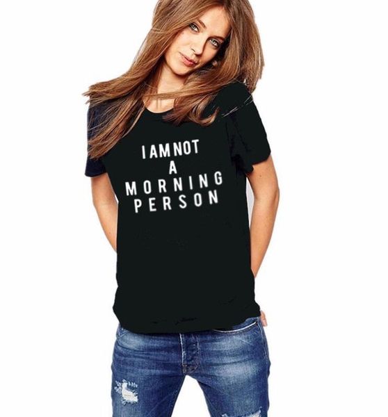 women's t-shirt fashion women tee shirt femme tees moda feminina 2021 i am not a morning person letters print funny t shirts, White
women's t-shirt fashion women tee shirt femme tees moda feminina 2021 i am not a morning person letters print funny t shirts, White