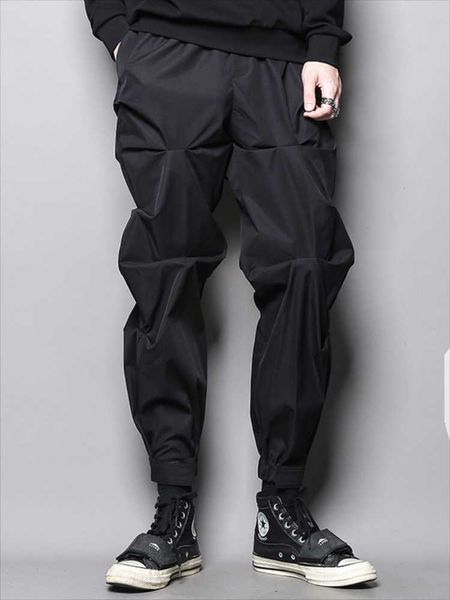 men's pants casual sports spring and autumn dark personality pinch pleated design tailoring fashion style, Black
men's pants casual sports spring and autumn dark personality pinch pleated design tailoring fashion style, Black