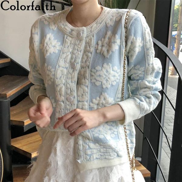 women's knits & tees colorfaith 2021 autumn winter sweaters fashionable elegant lady cardigan floral vintage short knitwear swc907, White
women's knits & tees colorfaith 2021 autumn winter sweaters fashionable elegant lady cardigan floral vintage short knitwear swc907, White