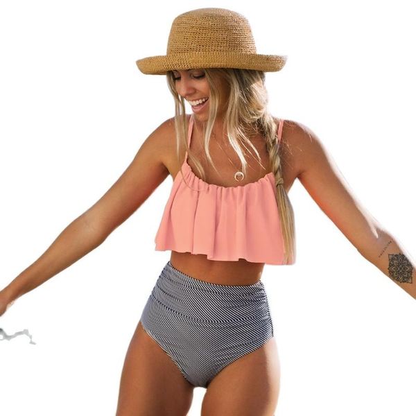 one-piece suits pink and stripe high waisted bikini sets tank swimsuit two pieces swimwear women 2021 beach bathing
one-piece suits pink and stripe high waisted bikini sets tank swimsuit two pieces swimwear women 2021 beach bathing