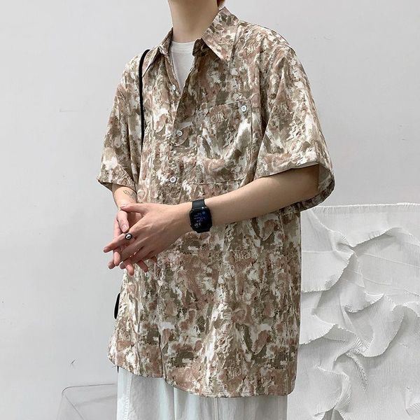 summer short-sleeved shirt men's fashion printed casual men streetwear korean loose flower shirts mens hawaiian, White;black
summer short-sleeved shirt men's fashion printed casual men streetwear korean loose flower shirts mens hawaiian, White;black