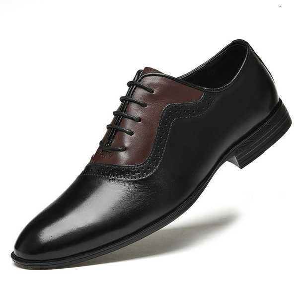 tangzuo h9989 pointed leather shoes, , black and brown