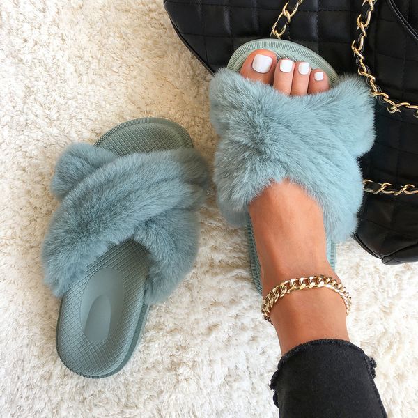 plush slippers women faux fur slides fluffy flip flops designer cross band furry fur slippers flat summer sandals house shoes y0406, Black
plush slippers women faux fur slides fluffy flip flops designer cross band furry fur slippers flat summer sandals house shoes y0406, Black