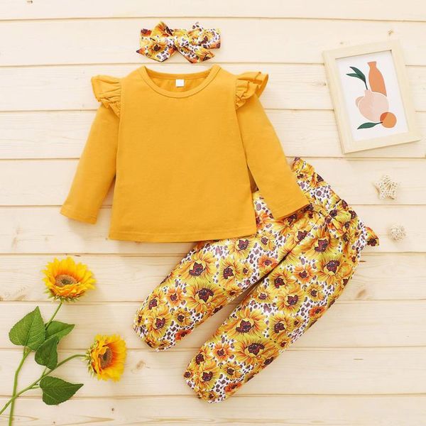 clothing sets baby girl clothes set winter born long sleeve flying romper+ sunflower floral pants + hairband toddler kids suit, White
clothing sets baby girl clothes set winter born long sleeve flying romper+ sunflower floral pants + hairband toddler kids suit, White