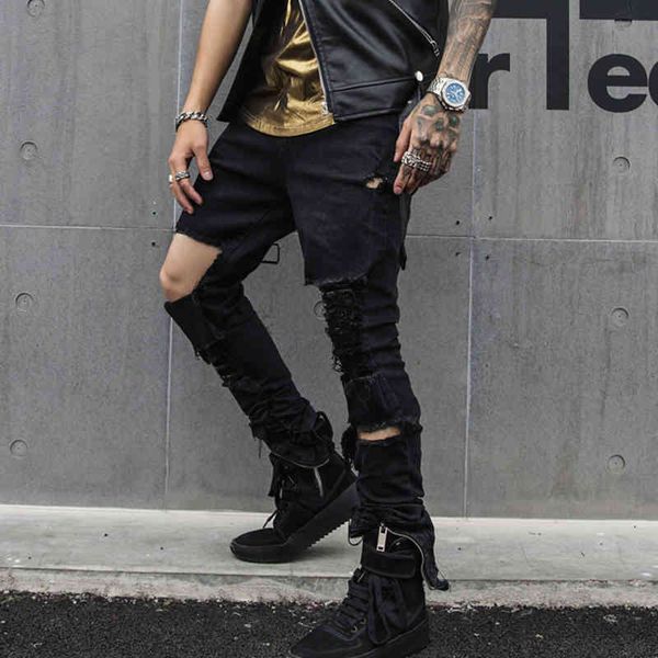 men's pants hip hop jeans slim spring with hole fashion skinny for hiphop trousers clothes clothing pzxu, Black
men's pants hip hop jeans slim spring with hole fashion skinny for hiphop trousers clothes clothing pzxu, Black