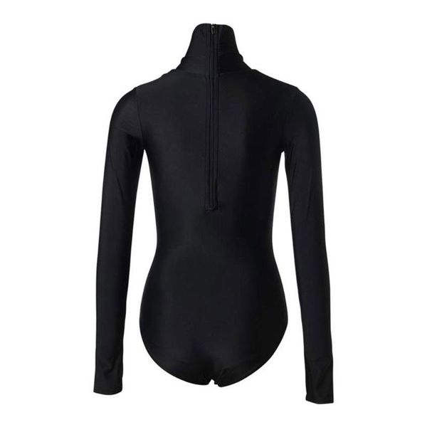 one-piece suits h053 women swimsuit rash guard turtleneck zipper back thumbhole long sleeve monokini solid black diving surfing
one-piece suits h053 women swimsuit rash guard turtleneck zipper back thumbhole long sleeve monokini solid black diving surfing