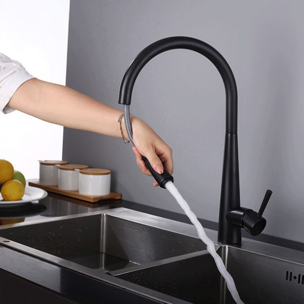 kitchen faucets matte black pull down rotating spring single handle and cold mixer tap sink 1c4t
kitchen faucets matte black pull down rotating spring single handle and cold mixer tap sink 1c4t