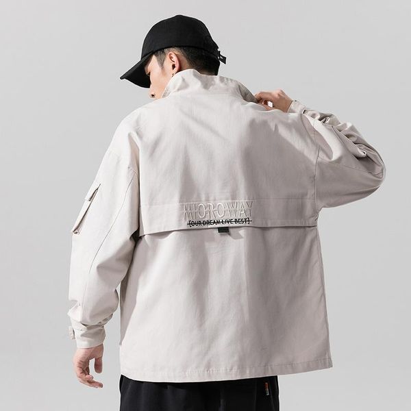 men's jackets spring summer leisure wears outside straight hem stereo patch pocket zipper loose type wind jacket collar youth, Black;brown
men's jackets spring summer leisure wears outside straight hem stereo patch pocket zipper loose type wind jacket collar youth, Black;brown