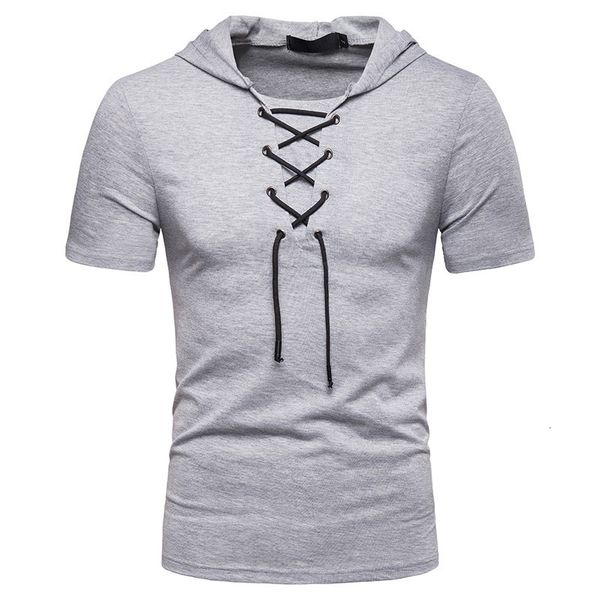 men's t-shirts style shoelaces short sleeve loose eur size shirts with hood casual european and american wind tees 7dyb, White;black
men's t-shirts style shoelaces short sleeve loose eur size shirts with hood casual european and american wind tees 7dyb, White;black