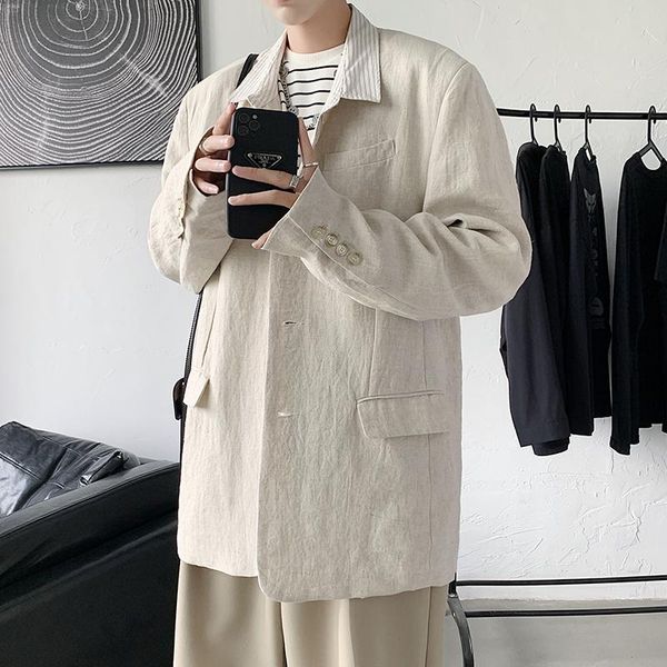 men's suits & blazers black beige blazer men's fashion business society mens dress jacket korean loose casual suit men office forma, White;black
men's suits & blazers black beige blazer men's fashion business society mens dress jacket korean loose casual suit men office forma, White;black