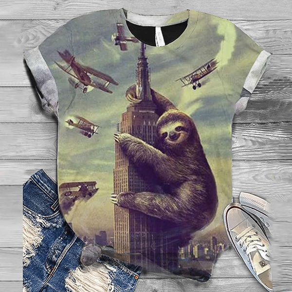 women's t-shirt trend animal print summer round neck short sleeve fat size gv7k, White
women's t-shirt trend animal print summer round neck short sleeve fat size gv7k, White