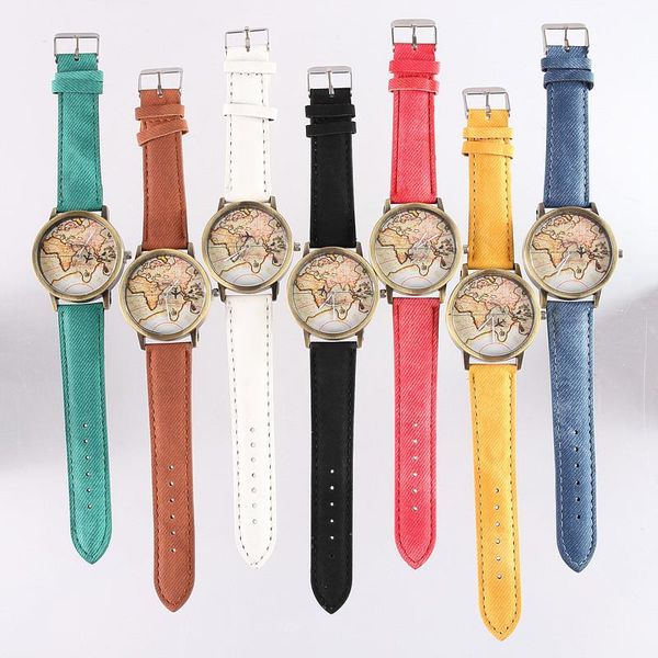 wristwatches product recommendation leisure fashion men and women universal personality map of the world quartz leather watch, Slivery;brown
wristwatches product recommendation leisure fashion men and women universal personality map of the world quartz leather watch, Slivery;brown