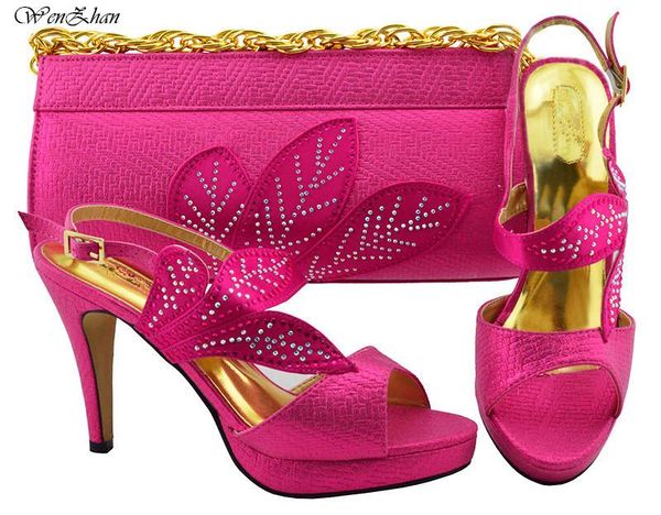 fuchsia shoes with matching bags set decorated leaves nigerian and designer women luxury wenzhan b86-12 dress, Black
fuchsia shoes with matching bags set decorated leaves nigerian and designer women luxury wenzhan b86-12 dress, Black
