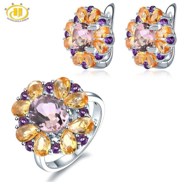 hutang ring earrings jewelry sets natural gemstone ametrine citrine amethyst 925 sterling silver fine for women gift bracelet, & necklace, Black
hutang ring earrings jewelry sets natural gemstone ametrine citrine amethyst 925 sterling silver fine for women gift bracelet, & necklace, Black