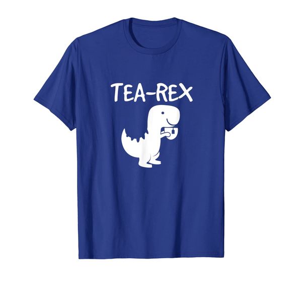 tea rex dinosaur drinking tea tyrannosaurus joke gift shirt, White;black