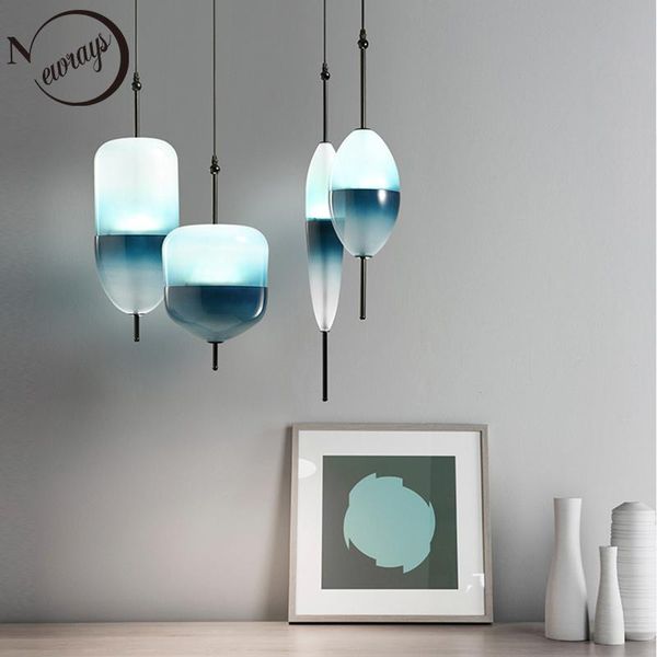 pendant lamps nordic modern teardrop-shaped blue glass light led art deco simple white hanging lamp for living room restaurant kitchen
pendant lamps nordic modern teardrop-shaped blue glass light led art deco simple white hanging lamp for living room restaurant kitchen