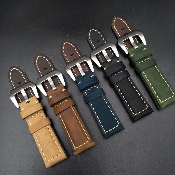 watch bands crazy horse leather strap handmade vintage genuine band 20mm 22mm 24mm accessories, Black;brown
watch bands crazy horse leather strap handmade vintage genuine band 20mm 22mm 24mm accessories, Black;brown