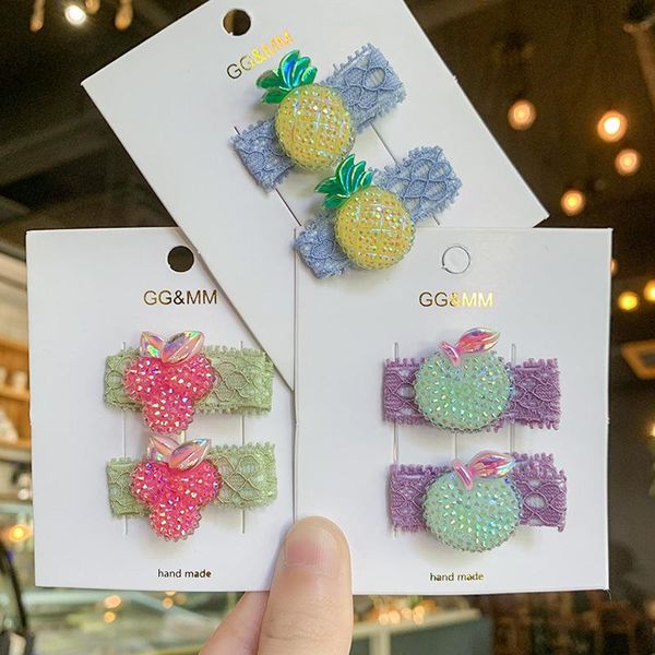 hair accessories 2pcs girls colorful lace duckbill clip crystal fruits hairpin for children cute headdress fashion 2021, Slivery;white
hair accessories 2pcs girls colorful lace duckbill clip crystal fruits hairpin for children cute headdress fashion 2021, Slivery;white