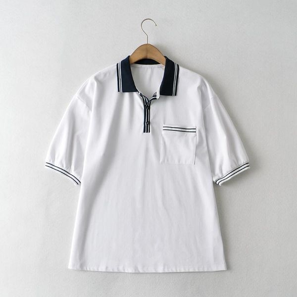 women's t-shirt bradely michelle 2021 summer arrival girls casual collar loose short-sleeved t shirt women, White
women's t-shirt bradely michelle 2021 summer arrival girls casual collar loose short-sleeved t shirt women, White