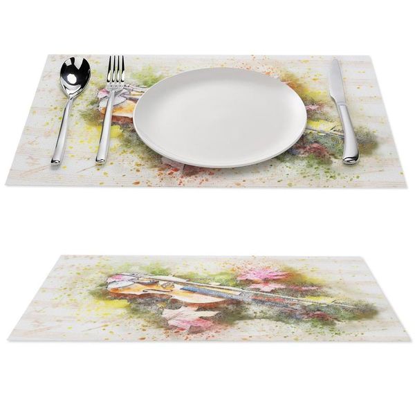 mats & pads violin art rectangle table non slip heat resistant washable coffee kitchen pvc placemat 2pcs
mats & pads violin art rectangle table non slip heat resistant washable coffee kitchen pvc placemat 2pcs