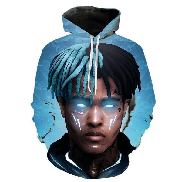 men's hoodies & sweatshirts casual 3d xxxtentacion men women children fashion singer printed sweatshirt streetwear hooded, Black