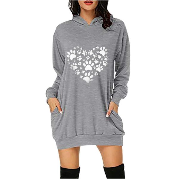 casual dresses ladies love printed hooded buttocks pocket fashion and comfortable dress, Black;gray
casual dresses ladies love printed hooded buttocks pocket fashion and comfortable dress, Black;gray