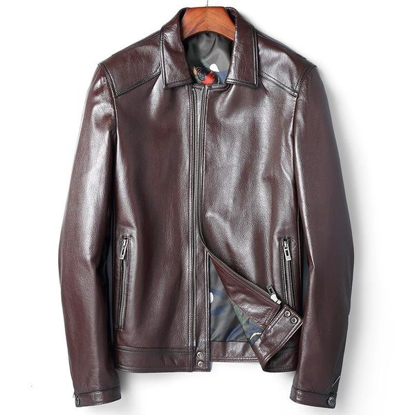 men's leather & faux jacket goatskin genuine coats men 2021 short korean spring autumn jackets 81b705 kj2417, Black
men's leather & faux jacket goatskin genuine coats men 2021 short korean spring autumn jackets 81b705 kj2417, Black