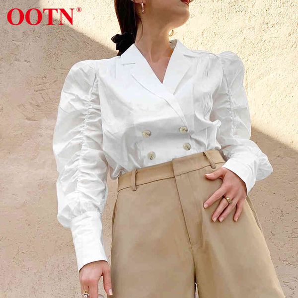 ootn white tunic women blouse double breasted elegant ladies ruched puff long sleeve office lady v neck spring shirt cotton 210413
ootn white tunic women blouse double breasted elegant ladies ruched puff long sleeve office lady v neck spring shirt cotton 210413