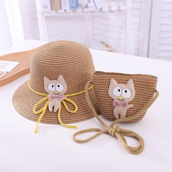 korean cartoon cat children sun hat bag set spring summer beach kid wide brim straw 4-8 years old sunscreen cap hats, Blue;gray
korean cartoon cat children sun hat bag set spring summer beach kid wide brim straw 4-8 years old sunscreen cap hats, Blue;gray