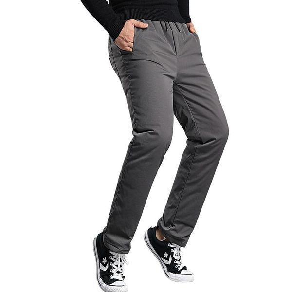 men's casual white duck down pants style outer wear thick and warm lace up elastic, Black
men's casual white duck down pants style outer wear thick and warm lace up elastic, Black