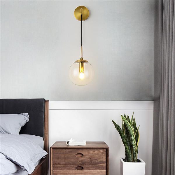 wall lamp nordic modern glass ball lamps retro simple bedside living room decoration lights corridor staircase led lighting fixtures
wall lamp nordic modern glass ball lamps retro simple bedside living room decoration lights corridor staircase led lighting fixtures