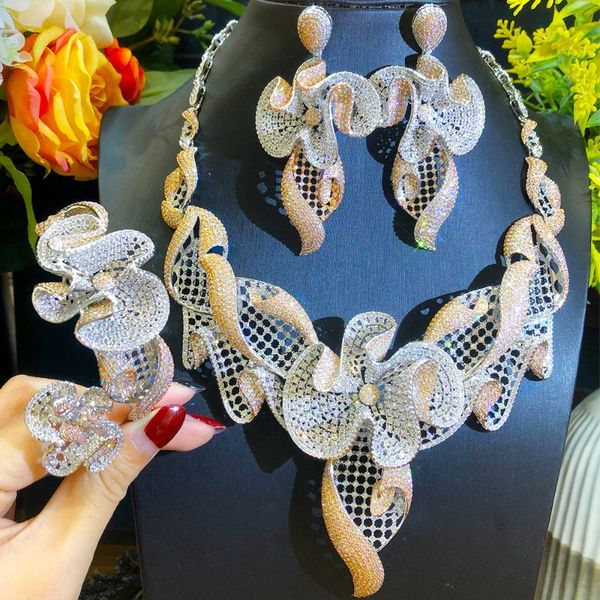 earrings & necklace kellybola deluxe zirconia wedding jewelry sets nigerian bracelet ring for women pendientes, Silver
earrings & necklace kellybola deluxe zirconia wedding jewelry sets nigerian bracelet ring for women pendientes, Silver