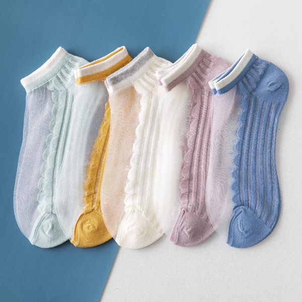 socks spring and summer glass silk stockings women's color matching sole vertical strip card silk transparent crystal silk women's, Black;white
socks spring and summer glass silk stockings women's color matching sole vertical strip card silk transparent crystal silk women's, Black;white
