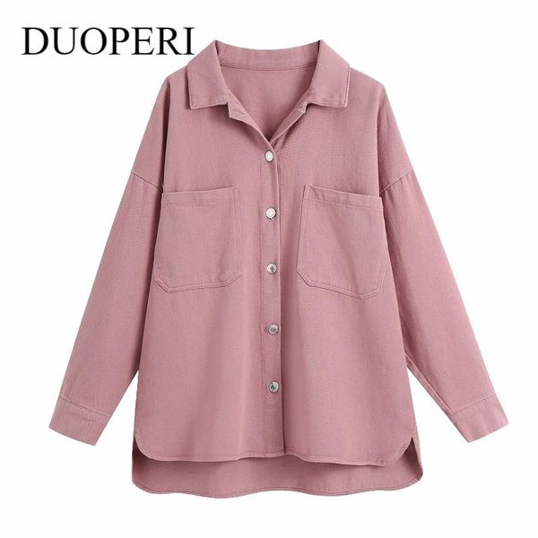 women's jackets duoperi 2021 women fashion with pockets denim solid single breasted shirt jacket lapel collar vintage female coat chic, Black;brown
women's jackets duoperi 2021 women fashion with pockets denim solid single breasted shirt jacket lapel collar vintage female coat chic, Black;brown