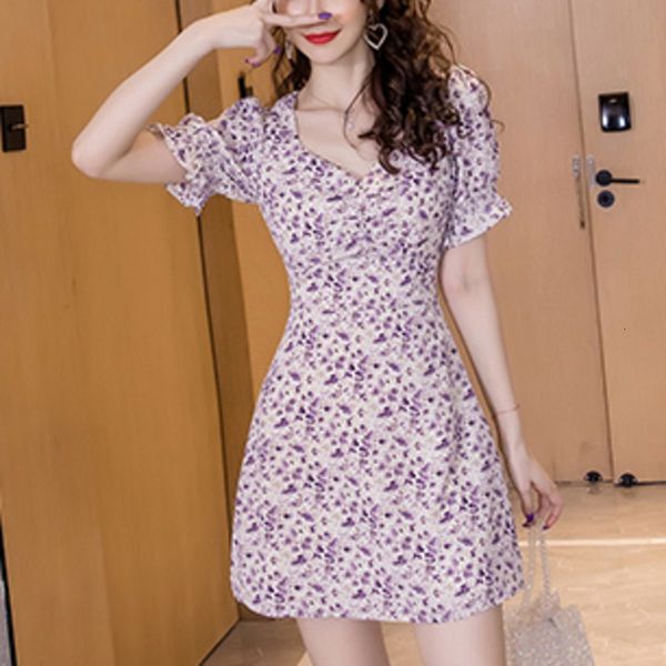 dress summer 2021 korean fashion french purple floral boho beach holiday women puff sleeve chiffon vintage mini robe femme 6bif, Black;gray
dress summer 2021 korean fashion french purple floral boho beach holiday women puff sleeve chiffon vintage mini robe femme 6bif, Black;gray