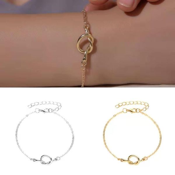 link, chain 2021 trendy luxury metal knot bracelets geometric couple bracelet women charm handmade party wedding jewelry gift wholesale, Black
link, chain 2021 trendy luxury metal knot bracelets geometric couple bracelet women charm handmade party wedding jewelry gift wholesale, Black